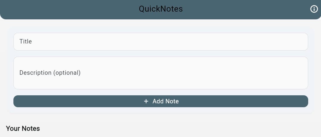 Quick Notes App project thumbnail